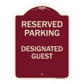 Signmission Reserved Parking Designated Guest Heavy-Gauge Aluminum Architectural Sign, 24" x 18", BU-1824-23153 A-DES-BU-1824-23153